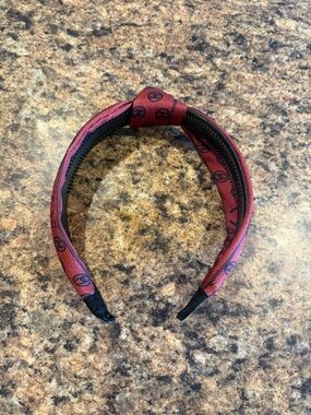 Red Patterned Knotted Headband - Women Accessories